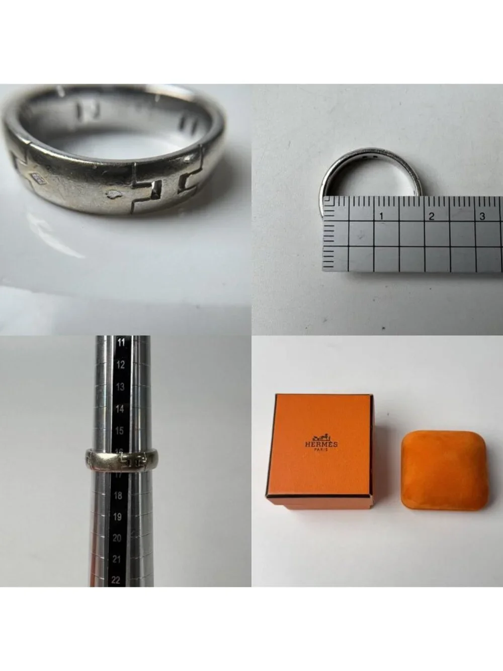 Hermes Cles Sling 18k 57 16.5 Ring